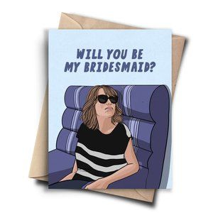 Pop Cult Paper Bridesmaids Funny Bridesmaid Card